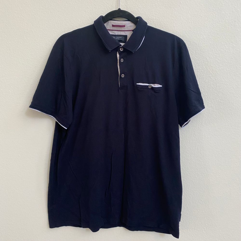 Ted Baker London Derry Flat Knit Polo Shirt Size 6